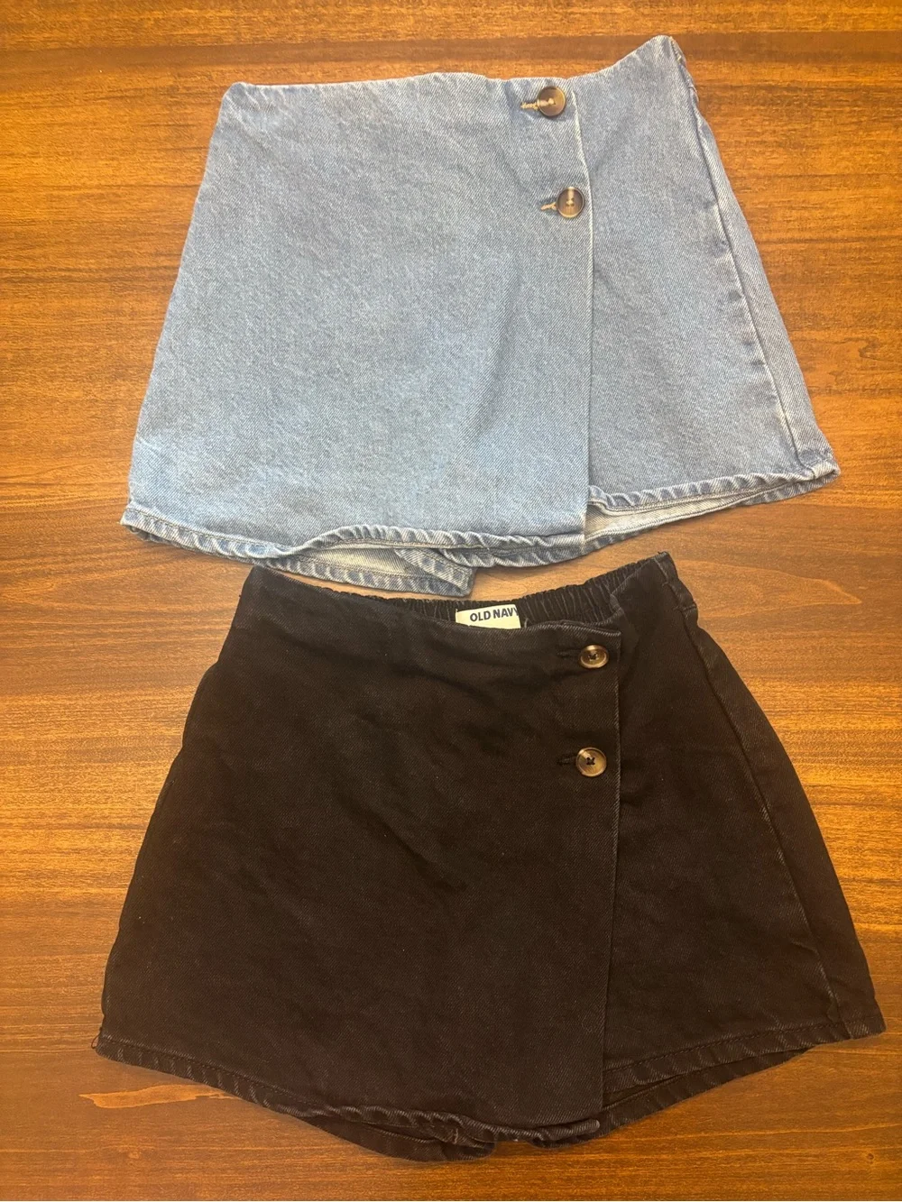Old Navy girls size large denim Wrap Skort bundle